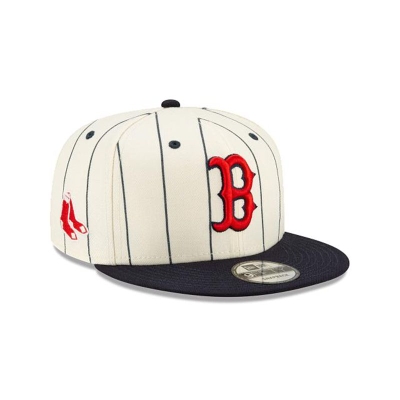 White Boston Red Sox Hat - New Era MLB Pinstripe 9FIFTY Snapback Caps USA4972816